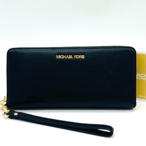 Michael Kors Large Continental Wallet Wristlet Black - Picture 3 of 7